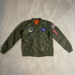 ASSTSERIES NASA MA-1 ミリタリージャケットK380 ALPHA INDUSTRIES MA-1 NASA FLIGHT JACKET NYLON MJM21093C1 | eBay